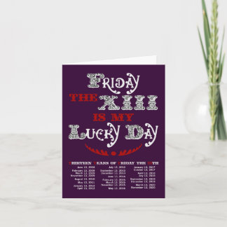 Lucky Friday the 13th Dark Card