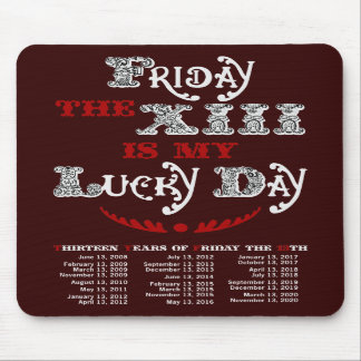 Lucky Friday the 13th Dark Mousepad