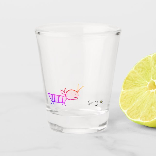 "Lucky funny" Shot Glass (Front)