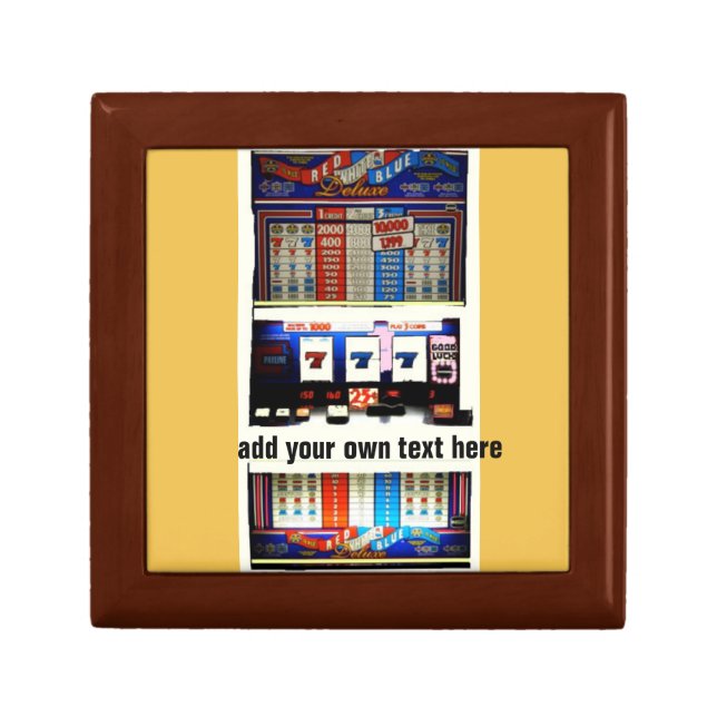 Lucky Gambler Slot Machine Jewelry Box (Front)