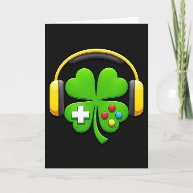Lucky Gamer Modern Clover Card (Front)