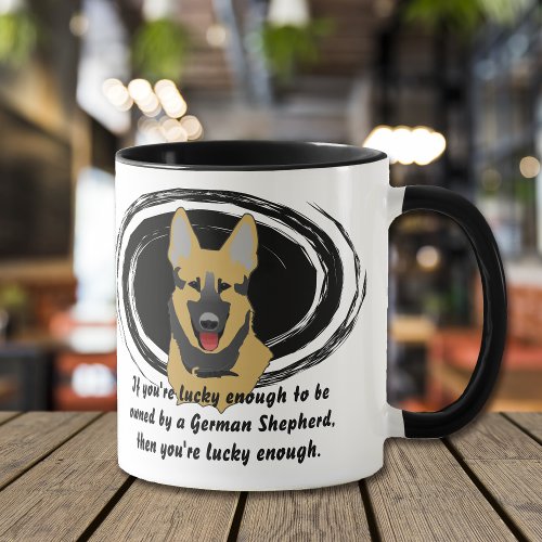 Lucky German Shepherd Owner Mug