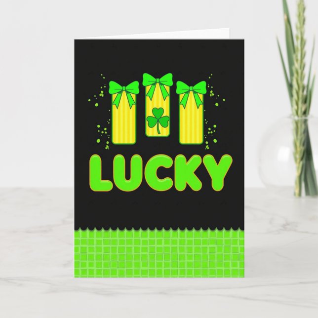Lucky Gift Boxes Card (Front)