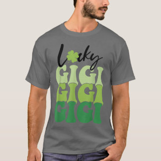Lucky Gigi Funny St Patricks Day Irish Grandma Sha T-Shirt