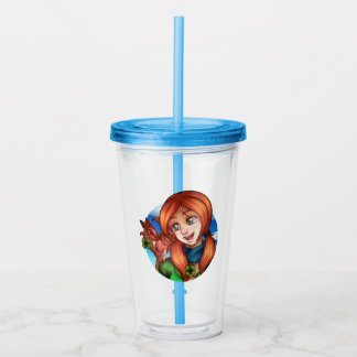 Lucky Girl  Acrylic Tumbler