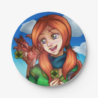 Lucky Girl Paper Plates