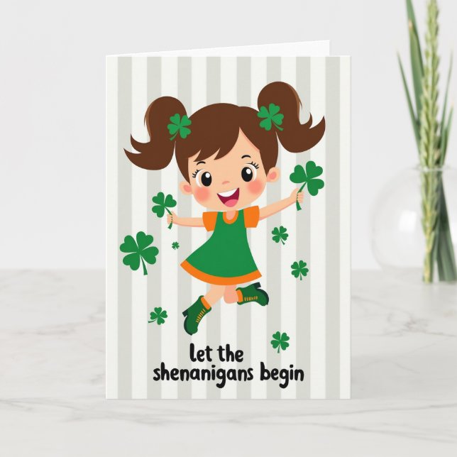 Lucky Girl Shenanigans Card (Front)