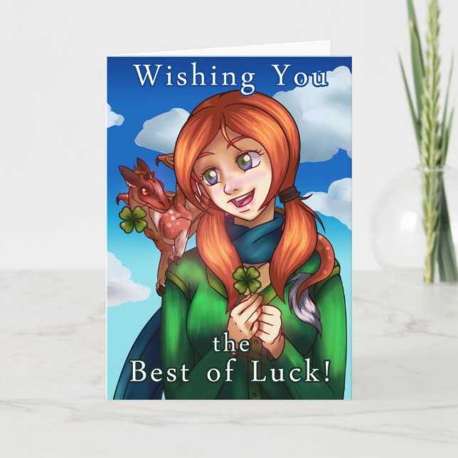 Lucky Girl (Text) Card (Front)