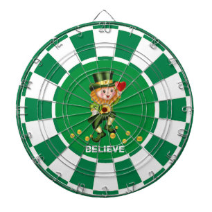 Lucky Gnome with Gold Confetti and Heart Dart Board