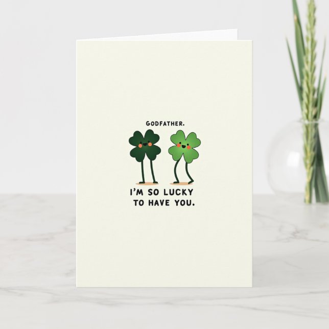 Lucky Godfather Clover Card (Front)