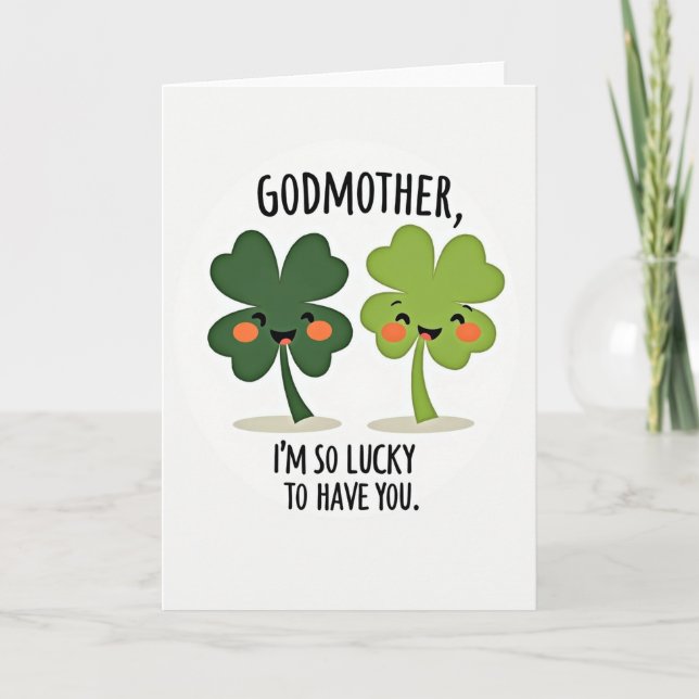 Lucky Godmother Greeting Card (Front)