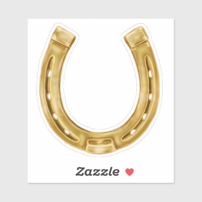 Lucky gold horseshoe sticker (Sheet)