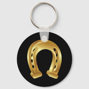 Lucky golden horseshoe keychain