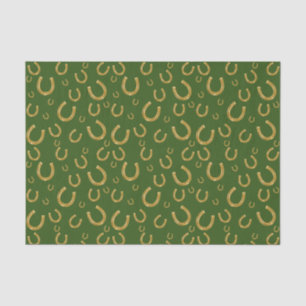 Lucky golden horseshoes tissue paper