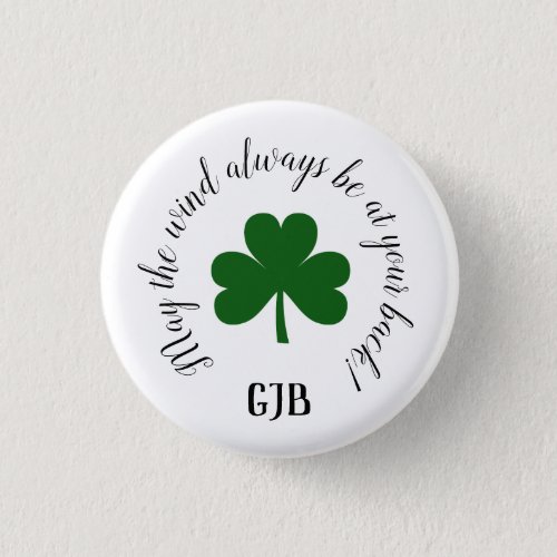 Lucky Golf Button Pin Irish Quote
