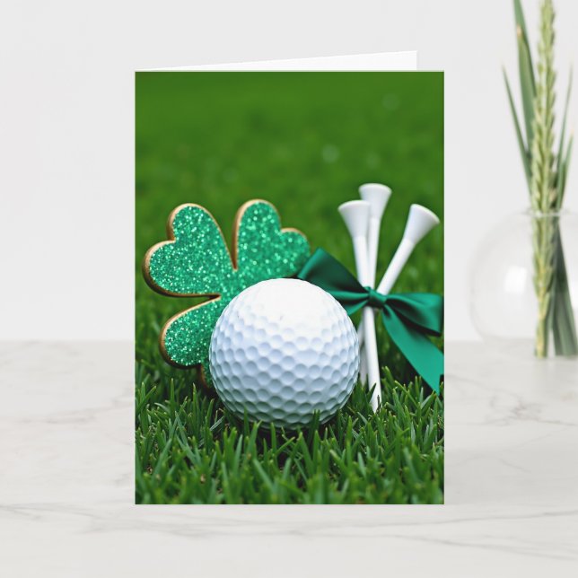 Lucky Golf Day Greeting Card (Front)