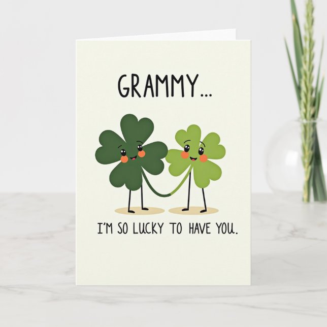 Lucky Grammy Love You Card (Front)