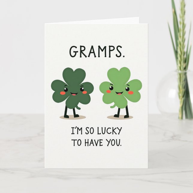 Lucky Gramps Love You Card (Front)