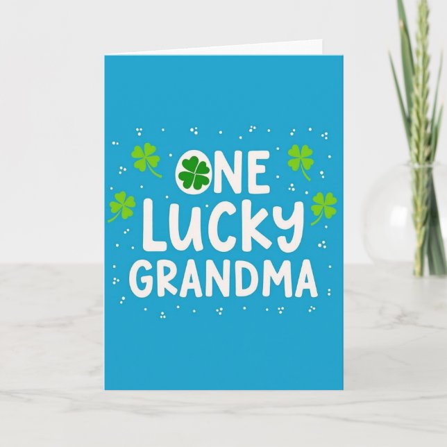 Lucky Grandma Clover Card (Front)