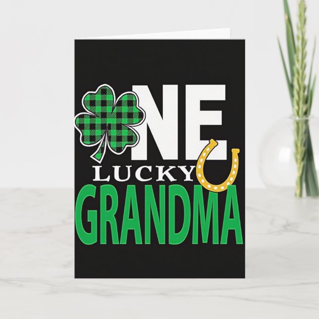 Lucky Grandma Faux Gold Foil Card (Front)