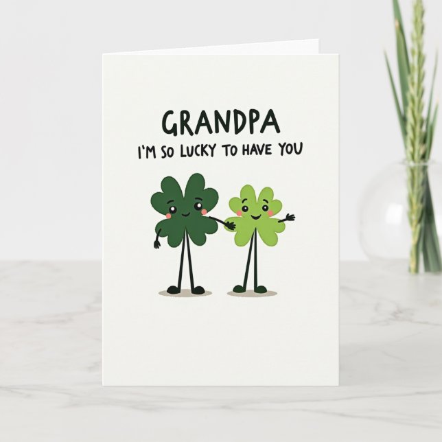 Lucky Grandpa Love You Card (Front)