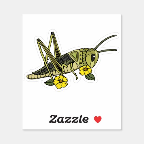Lucky Grasshopper Sticker