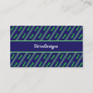 Lucky Grasshopper Striped Business Cards