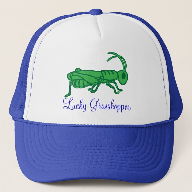 Lucky Grasshopper Trucker Hat (Front)