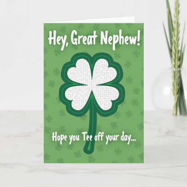 Lucky Great Nephew Golf Day Card (Front)