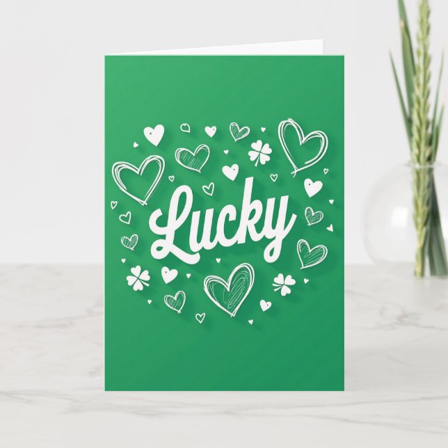 Lucky Green Cheers Card (Front)