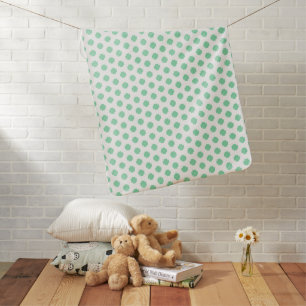 Lucky Green Clover Baby Blanket