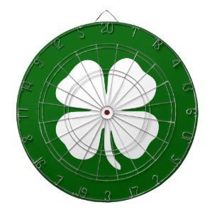 Lucky Green Clover Irish Dart Board