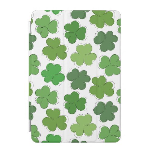 Lucky green clover Outline shamrock iPad Mini Cover