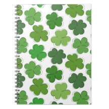 Lucky green clover. Outline shamrock.