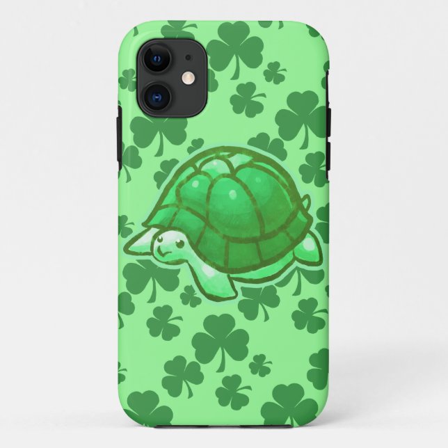 Lucky Green Clover Turtles Case-Mate iPhone Case (Back)
