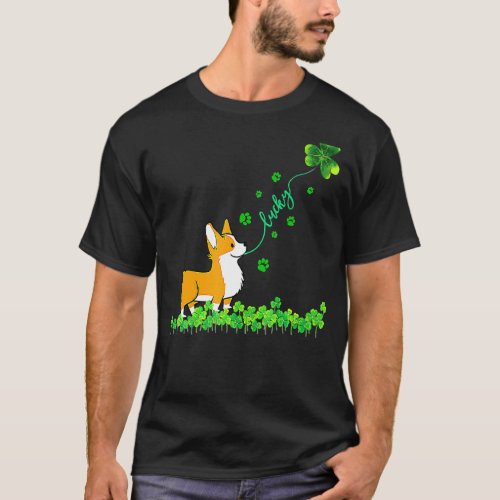 Lucky Green Corgi Dog For Dog  St Patrick Day Sham T_Shirt