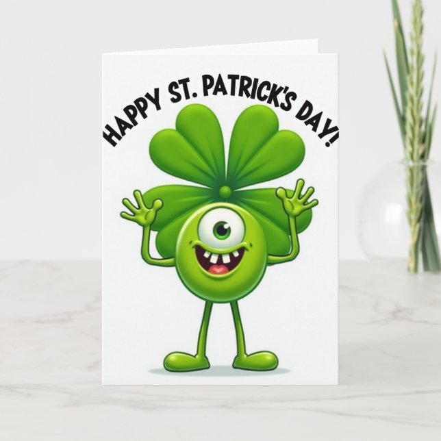 Lucky Green Day Happy Card (Front)