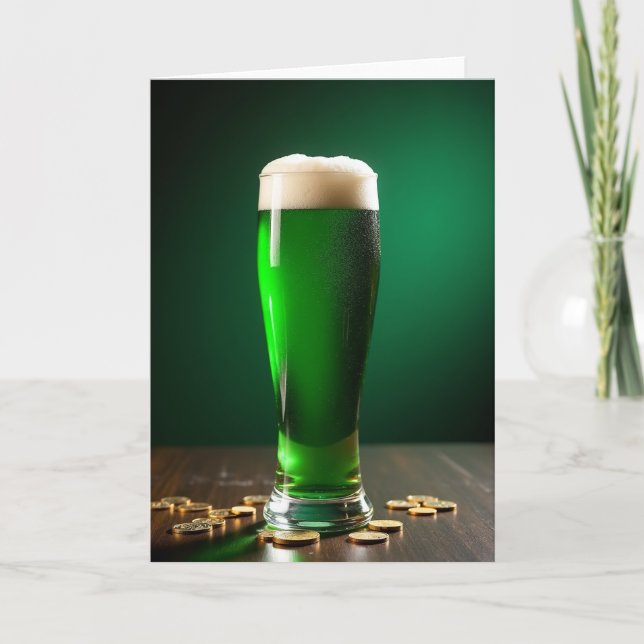 Lucky Green Drink Photo Card (Front)