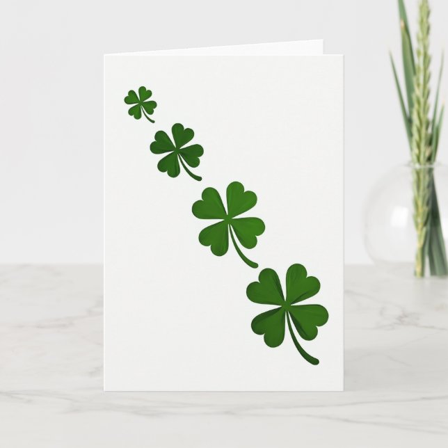 Lucky Green Faux Gold Foil Card (Front)