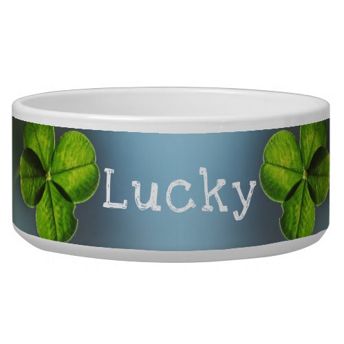 Lucky Green Four Leaf Clover Bowl