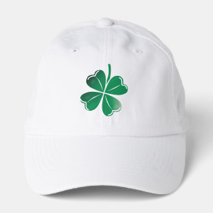Lucky Green Four Leaf Clover Irish Shamrock Performance Cap