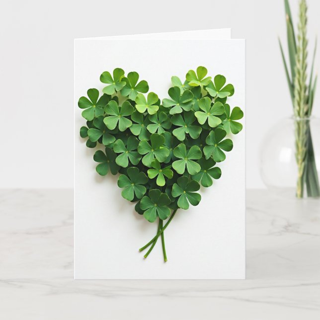 Lucky Green Heart Card (Front)