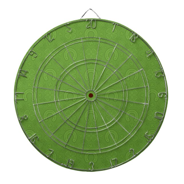 Lucky Green Icons Pattern Dart Board (Front)