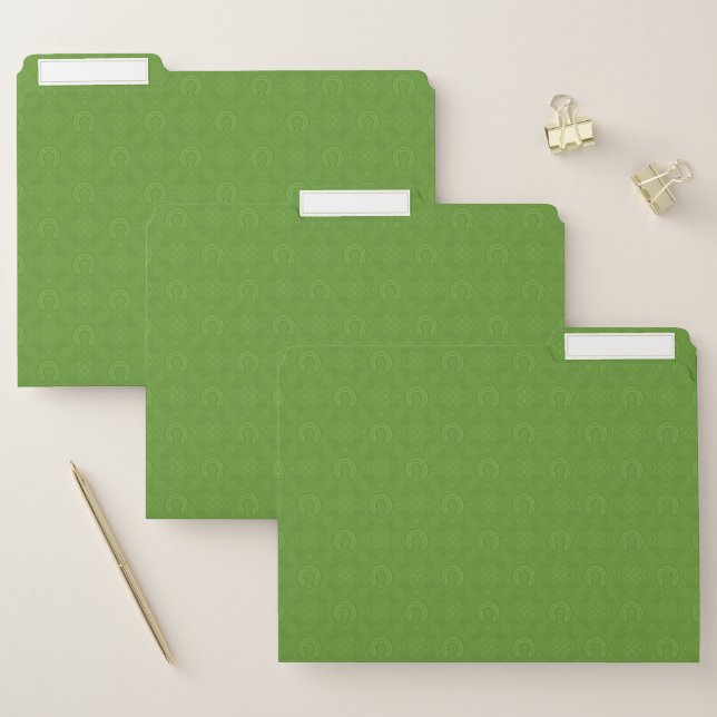 Lucky Green Icons Pattern File Folder (Set)