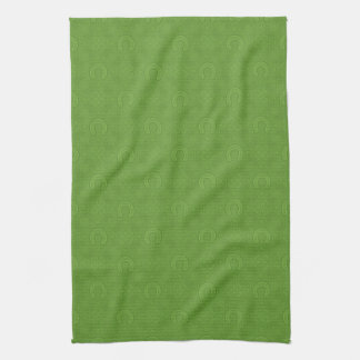 Lucky Green Icons Pattern Kitchen Towel