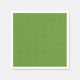Lucky Green Icons Pattern Napkins