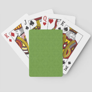 Lucky Green Icons Pattern Poker Cards