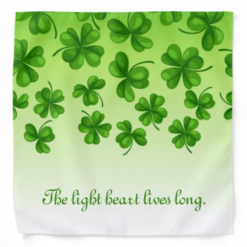 Lucky Green Irish Clover Mothers Day Bandana