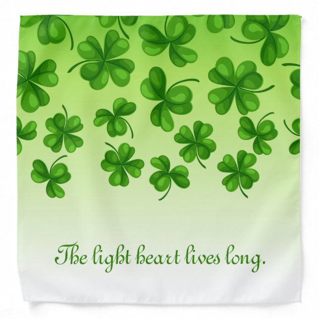 Lucky Green Irish Clover Mother's Day Bandana (Front)