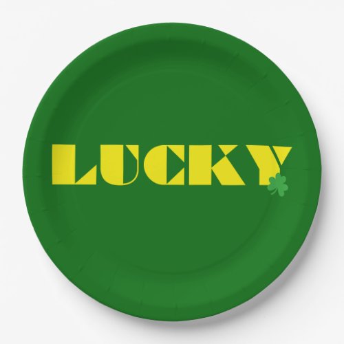 Lucky Green Paper Plates